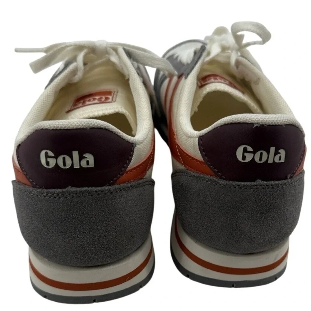 Gola Daytona Sneakers Mens US 9 EU 42 White Orange Gray Retro Shoes NO BOX
